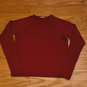 Athleta Girl Momentum Seamless Top Long Sleeve Red Size L 10/12 EUC-Tag Removed